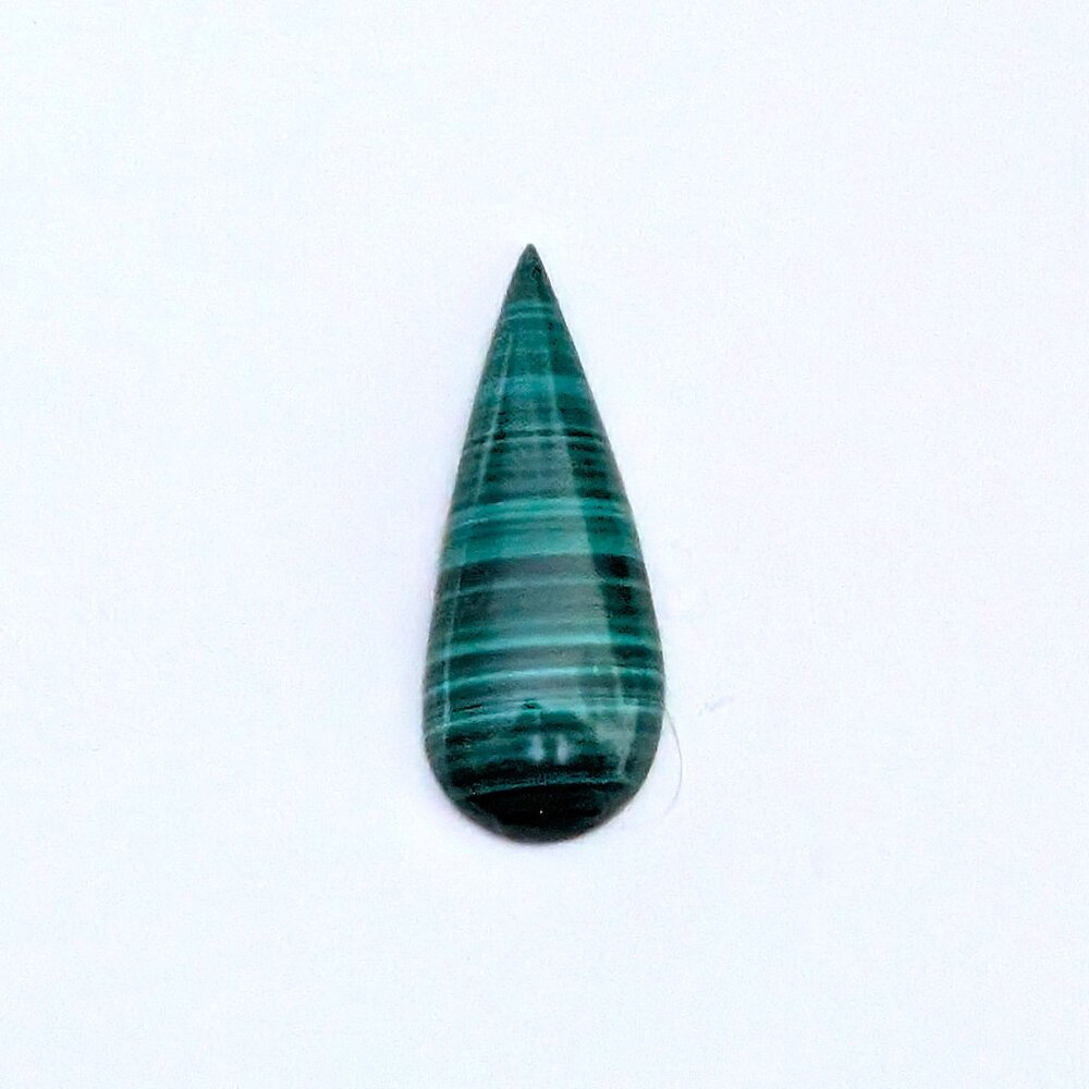 NEW Genuine Green Malachite Pear Shape Loose Cabochon Gem Gemstone 30mm x 12mm